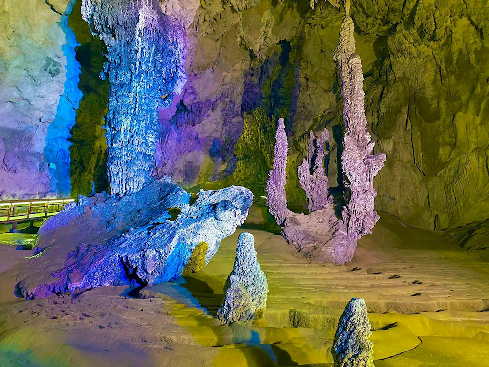 Some stalactites take on familiar shapes &ndash; lotus blossoms, waterfalls, even mythical creatures